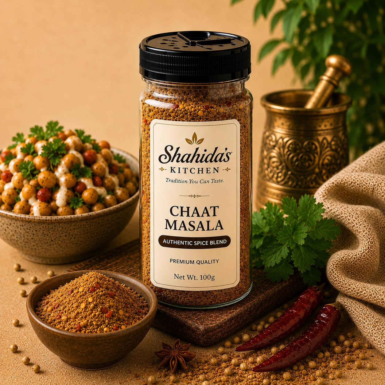 Shahida's Kitchen Chaat Masala - authentic Pakistani spice blend from a 50-year family recipe